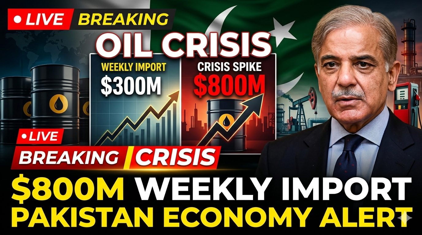 Pakistan oil import bill 800 million