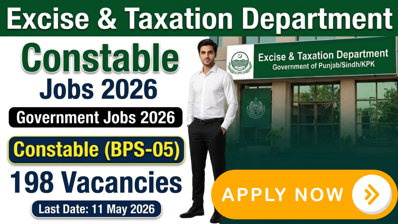 Excise & Taxation Department Constable Jobs 2026