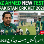 Sarfaraz Ahmed Test head coach Pakistan