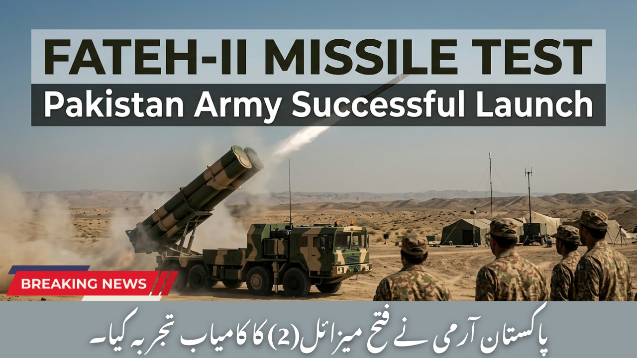 Pakistan Army Fateh-II Missile System Test