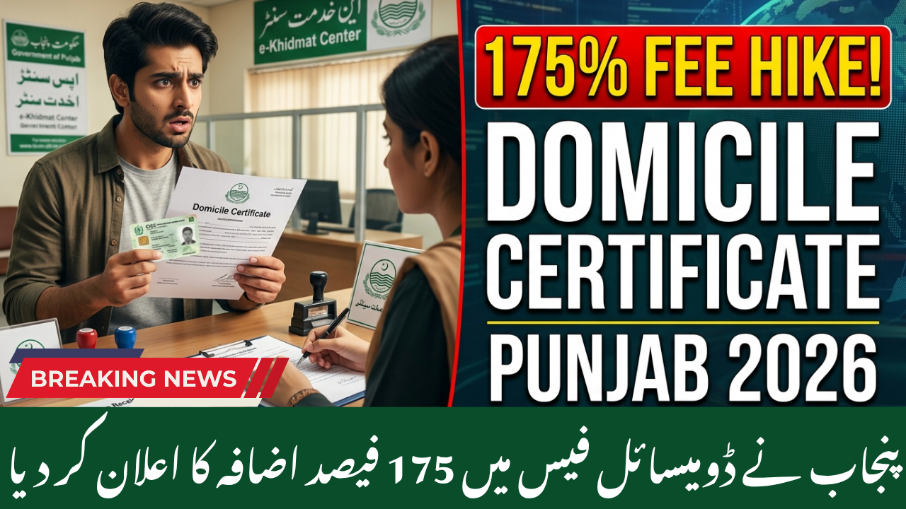 Punjab Domicile Fee Increase 2026