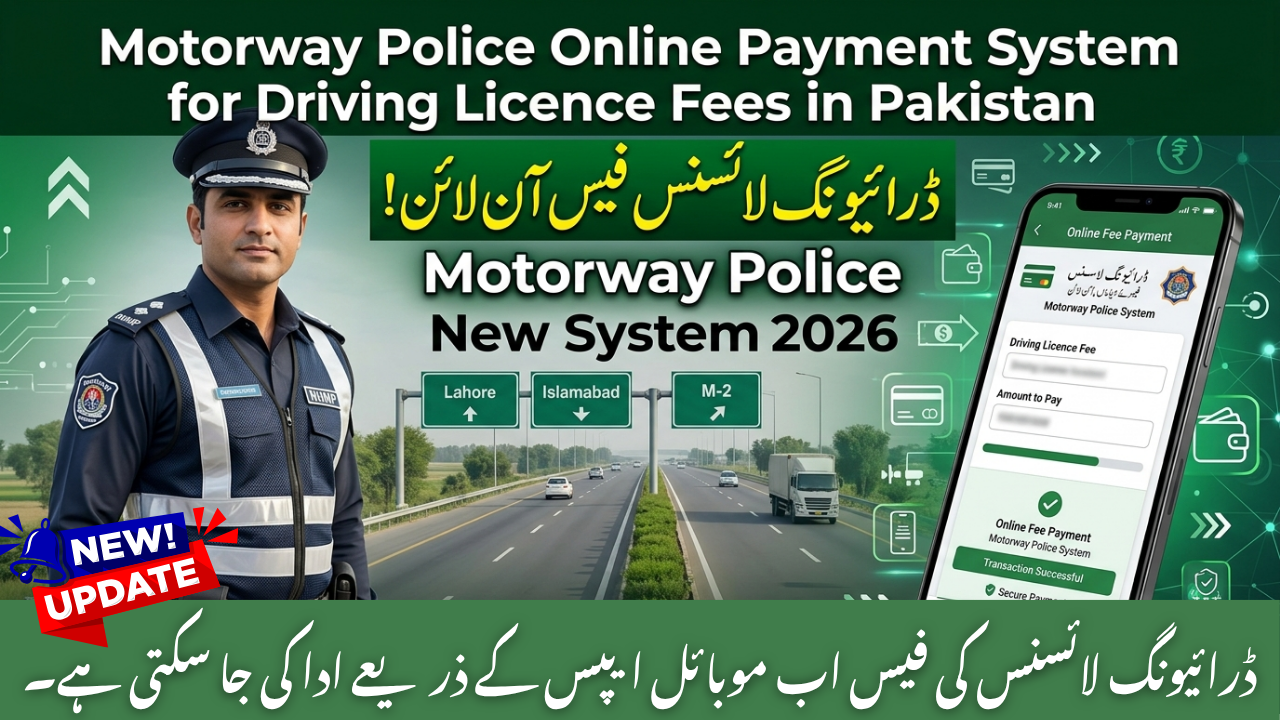 Motorway Police online payment system for driving licence fees